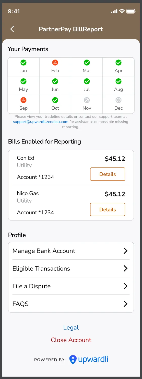 Bill Reporting Connection Flow